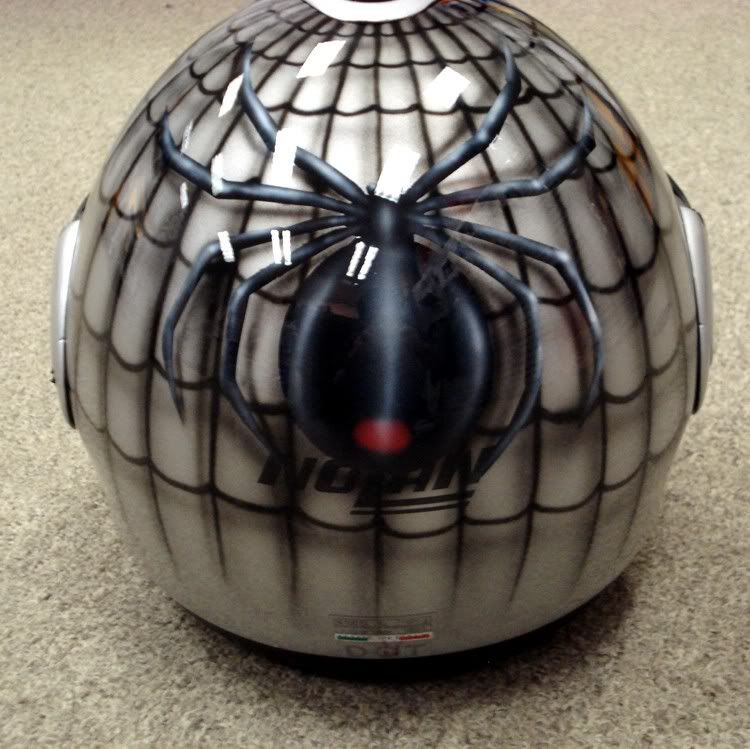 Spider With  On Motorcycle Helmet Photo by picasso_88 Photobucket